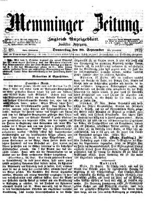 Memminger Zeitung Donnerstag 30. September 1875