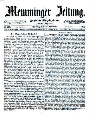 Memminger Zeitung Dienstag 12. Oktober 1875
