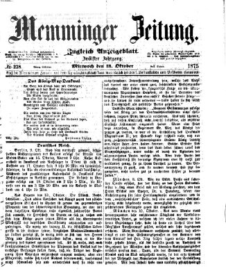 Memminger Zeitung Mittwoch 13. Oktober 1875