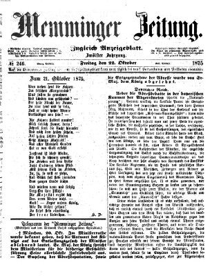 Memminger Zeitung Freitag 22. Oktober 1875