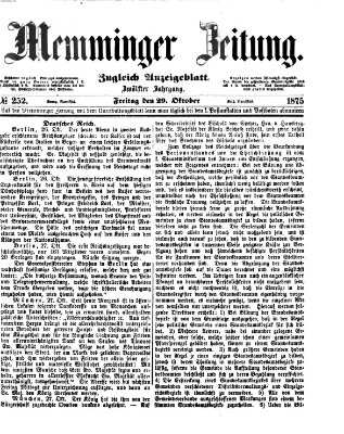 Memminger Zeitung Freitag 29. Oktober 1875
