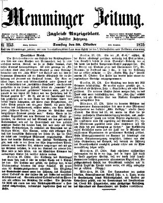 Memminger Zeitung Samstag 30. Oktober 1875