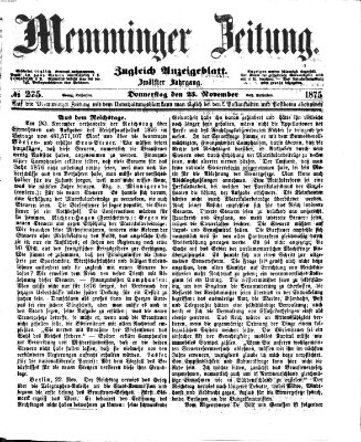 Memminger Zeitung Donnerstag 25. November 1875