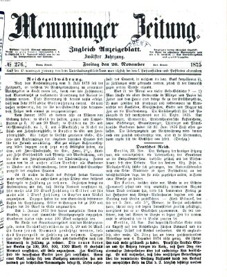Memminger Zeitung Freitag 26. November 1875