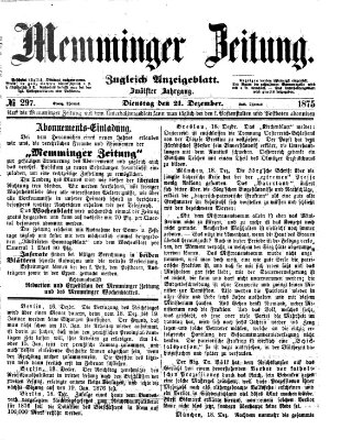 Memminger Zeitung Dienstag 21. Dezember 1875