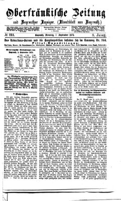 Oberfränkische Zeitung und Bayreuther Anzeiger (Bayreuther Anzeiger) Dienstag 7. September 1875