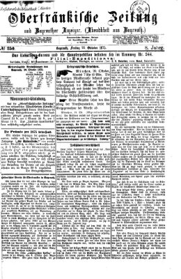 Oberfränkische Zeitung und Bayreuther Anzeiger (Bayreuther Anzeiger) Freitag 22. Oktober 1875