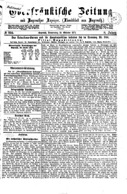 Oberfränkische Zeitung und Bayreuther Anzeiger (Bayreuther Anzeiger) Donnerstag 28. Oktober 1875