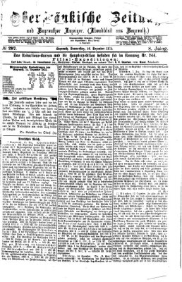 Oberfränkische Zeitung und Bayreuther Anzeiger (Bayreuther Anzeiger) Donnerstag 16. Dezember 1875