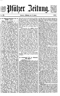 Pfälzer Zeitung Mittwoch 27. Januar 1875