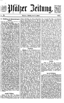 Pfälzer Zeitung Samstag 30. Januar 1875