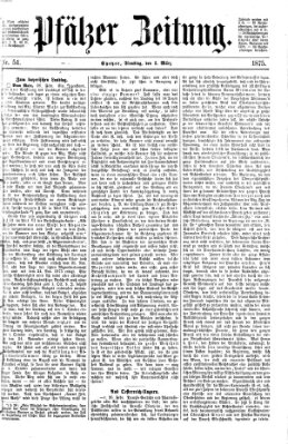 Pfälzer Zeitung Dienstag 2. März 1875