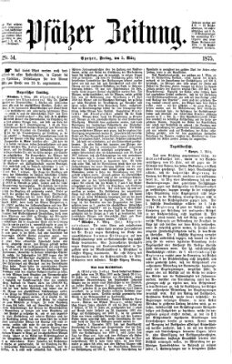Pfälzer Zeitung Freitag 5. März 1875
