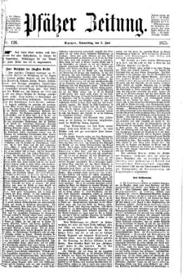 Pfälzer Zeitung Donnerstag 3. Juni 1875
