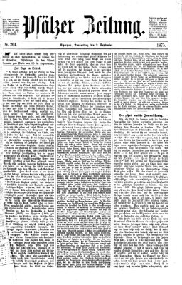 Pfälzer Zeitung Donnerstag 2. September 1875