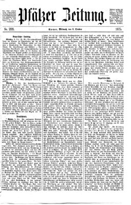 Pfälzer Zeitung Mittwoch 6. Oktober 1875