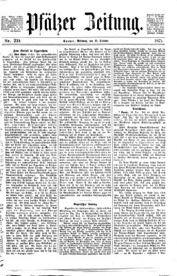 Pfälzer Zeitung Mittwoch 13. Oktober 1875