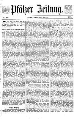 Pfälzer Zeitung Samstag 6. November 1875
