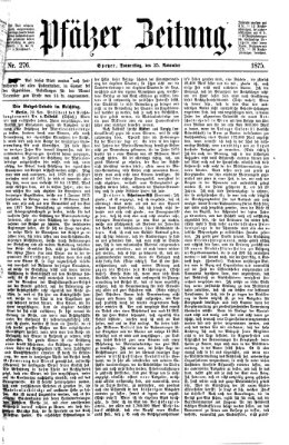 Pfälzer Zeitung Donnerstag 25. November 1875