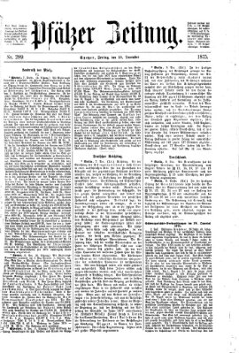Pfälzer Zeitung Freitag 10. Dezember 1875