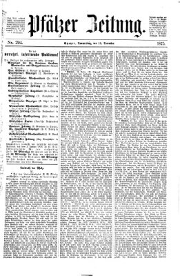 Pfälzer Zeitung Donnerstag 16. Dezember 1875
