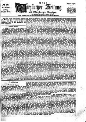 Neue Würzburger Zeitung Freitag 29. Januar 1875
