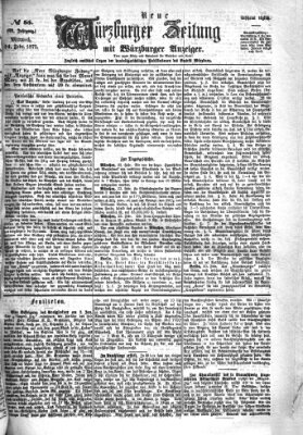 Neue Würzburger Zeitung Mittwoch 24. Februar 1875