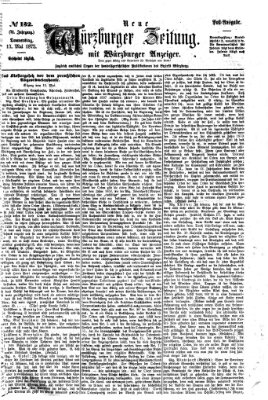 Neue Würzburger Zeitung Donnerstag 13. Mai 1875