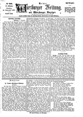 Neue Würzburger Zeitung Samstag 18. September 1875