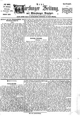 Neue Würzburger Zeitung Mittwoch 22. September 1875