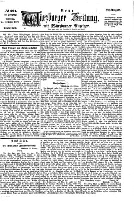 Neue Würzburger Zeitung Sonntag 24. Oktober 1875