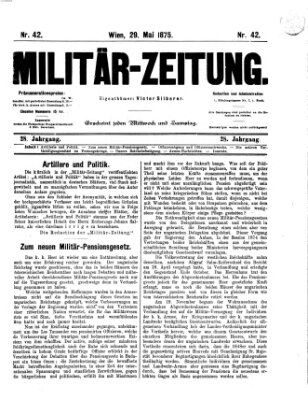 Militär-Zeitung Samstag 29. Mai 1875