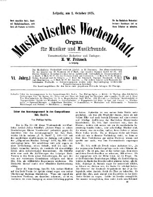Musikalisches Wochenblatt Freitag 1. Oktober 1875
