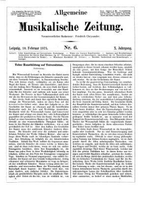 Allgemeine musikalische Zeitung Mittwoch 10. Februar 1875