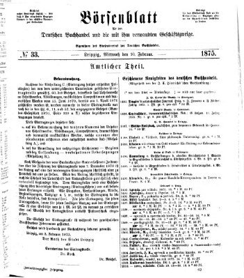 Börsenblatt für den deutschen Buchhandel Mittwoch 10. Februar 1875