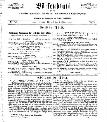 Börsenblatt für den deutschen Buchhandel Mittwoch 3. März 1875