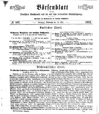 Börsenblatt für den deutschen Buchhandel Mittwoch 12. Mai 1875