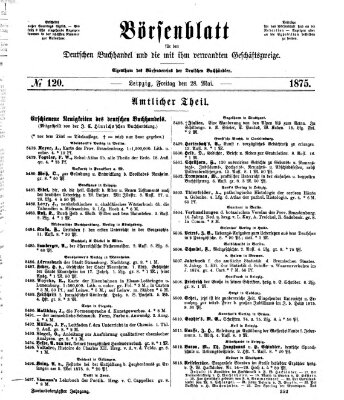 Börsenblatt für den deutschen Buchhandel Freitag 28. Mai 1875