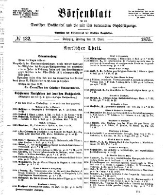 Börsenblatt für den deutschen Buchhandel Freitag 11. Juni 1875
