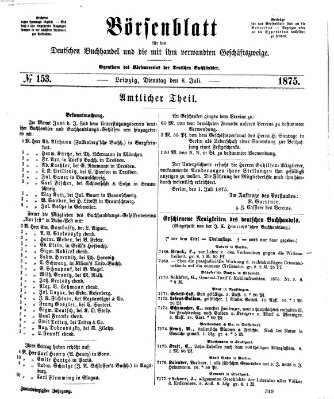 Börsenblatt für den deutschen Buchhandel Dienstag 6. Juli 1875