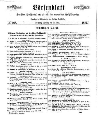 Börsenblatt für den deutschen Buchhandel Freitag 23. Juli 1875