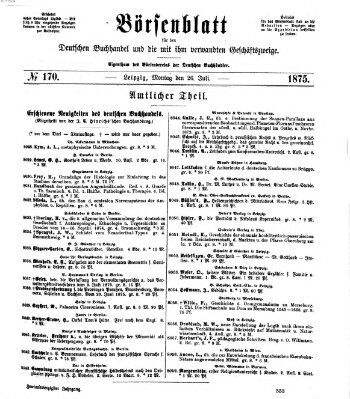 Börsenblatt für den deutschen Buchhandel Montag 26. Juli 1875