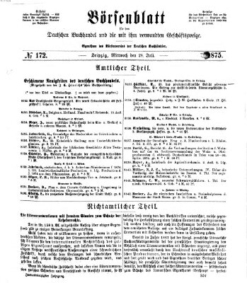 Börsenblatt für den deutschen Buchhandel Mittwoch 28. Juli 1875