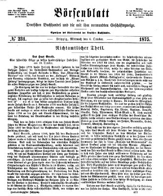 Börsenblatt für den deutschen Buchhandel Mittwoch 6. Oktober 1875