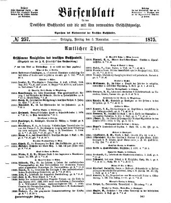 Börsenblatt für den deutschen Buchhandel Freitag 5. November 1875