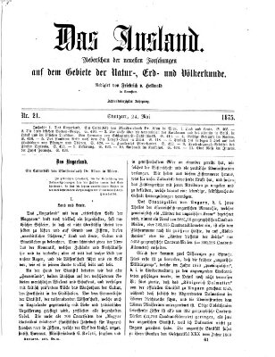 Das Ausland Montag 24. Mai 1875