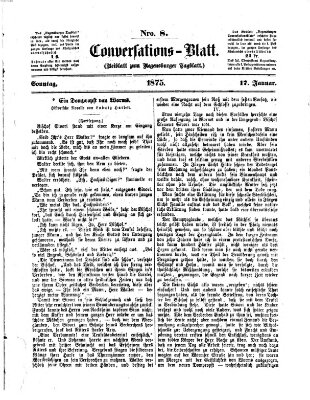 Regensburger Conversations-Blatt (Regensburger Tagblatt) Sonntag 17. Januar 1875