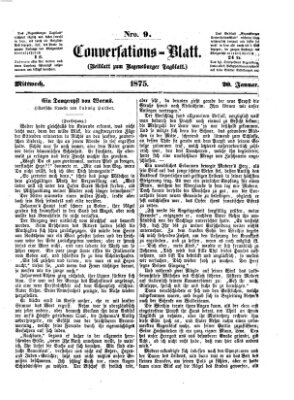 Regensburger Conversations-Blatt (Regensburger Tagblatt) Mittwoch 20. Januar 1875