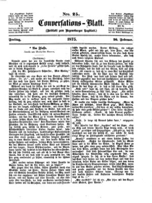 Regensburger Conversations-Blatt (Regensburger Tagblatt) Freitag 26. Februar 1875