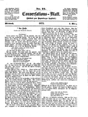Regensburger Conversations-Blatt (Regensburger Tagblatt) Mittwoch 3. März 1875